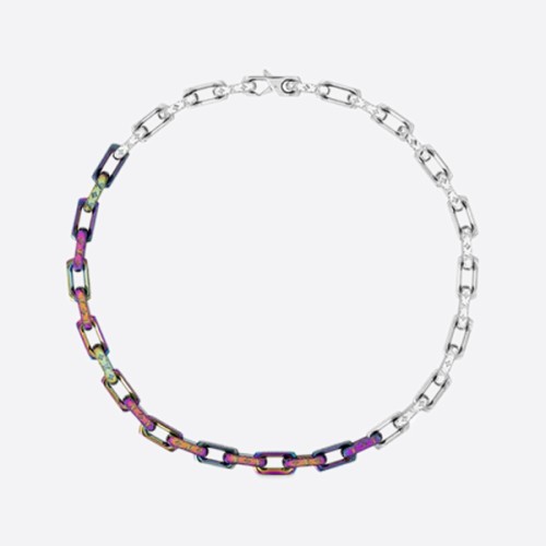 루이비통×버질 아블로 모노그램 컬러 체인 목걸이 M69466