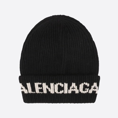 발렌시아가 로고 울 비니 블랙 675327 T1615 1070