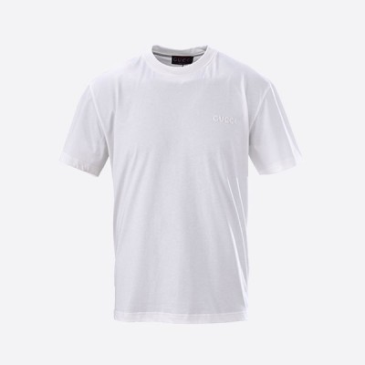 레플 구찌 스몰 엠브로이더리 코튼 저지 티셔츠 화이트 레플리카