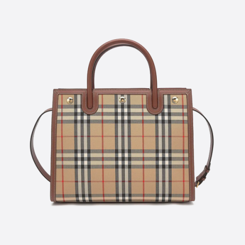 버버리 가죽 스몰 토트백 8025274