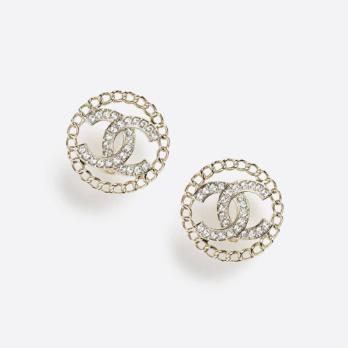 샤넬 라운드 할로우 더블 C 이어링 ABG269B21819U3377