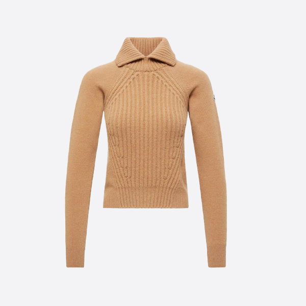 몽클레르 리브드 울 폴로 스웨터