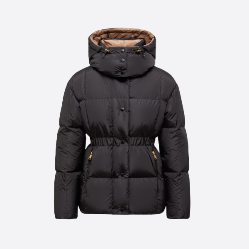 몽클레르 벨티드 후드 다운 재킷 블랙