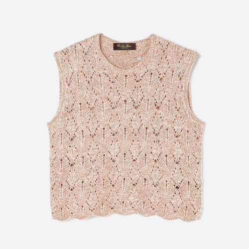 로로피아나 레이스 니트 캐시미어 베스트