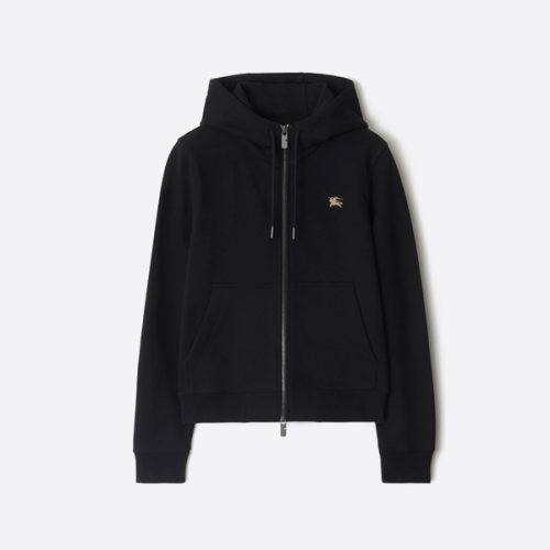 버버리 코튼 지퍼업 후드 티 (기마 기사 디자인)