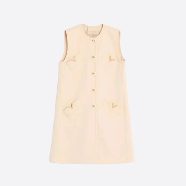 VALENTINO V-Logo Pocket Sleeveless Dress