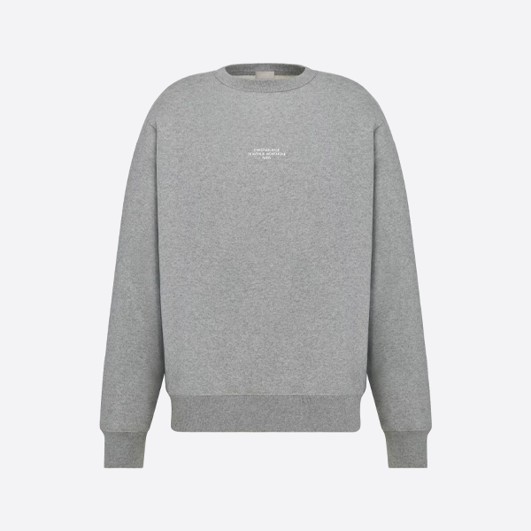 디올 슬로건 로고 스웨트셔츠 그레이