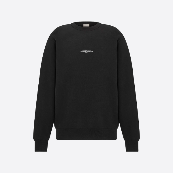 디올 슬로건 로고 스웨트셔츠 블랙