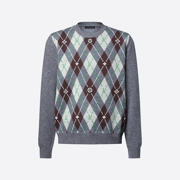 루이비통 다이아몬드 자카드 니트 스웨터