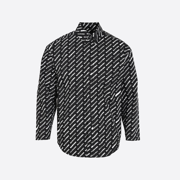 Balenciaga long-sleeved shirt with all-over lettering