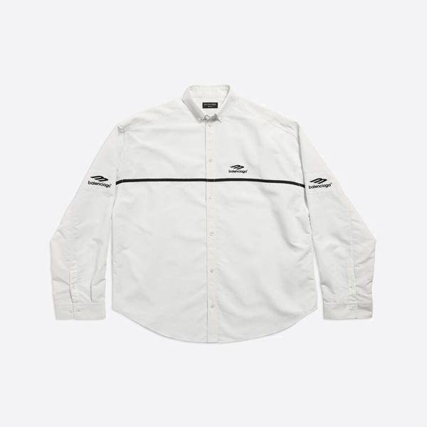 Balenciaga embroidered paneled long-sleeved shirt