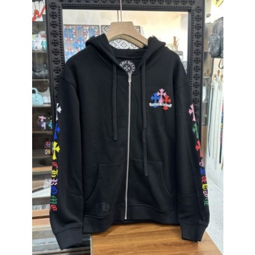 크롬하츠 레인보우 팬텀 크로스 지퍼업 후드티 120314