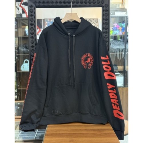 크롬 하트 레드 호스슈 후드티 120339