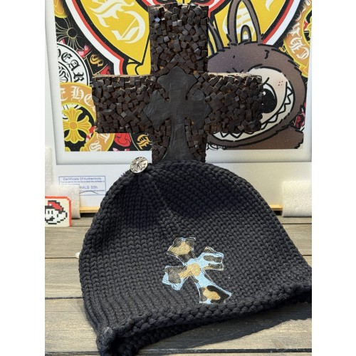 크롬하츠 레오파드 프린트 크로스 비니