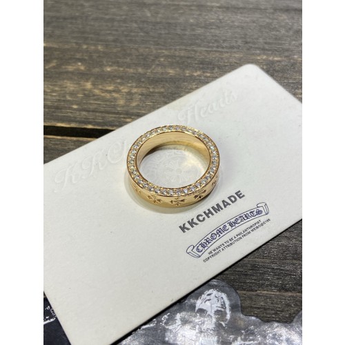 크롬하츠 22k 골드 풀 다이아몬드 포에버 링