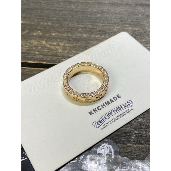 크롬하츠 22k 골드 풀 다이아몬드 포에버 링