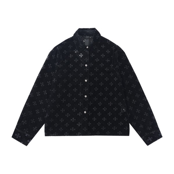 크롬하츠 뉴 블랙 벨벳 셔츠