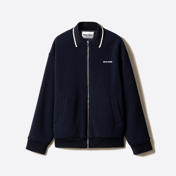 미우미우 라펠 지퍼업 재킷