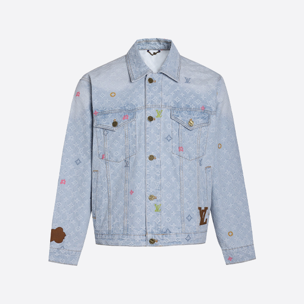 루이비통 페인트 자카드 데님 재킷