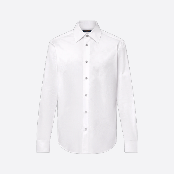 루이비통 체커보드 자카드 셔츠 화이트