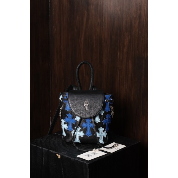 크롬하츠 한정판 블루 크로스 미니 소드 백팩