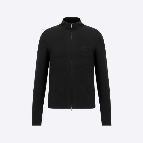 디올 3D 레터 울 코트 블랙