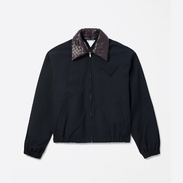 보테가-베네타 가죽 지퍼 재킷