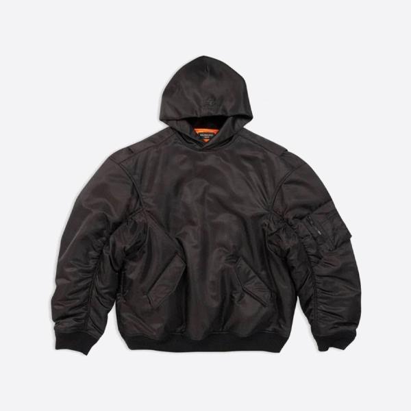 발렌시아가 후드 풀오버 재킷