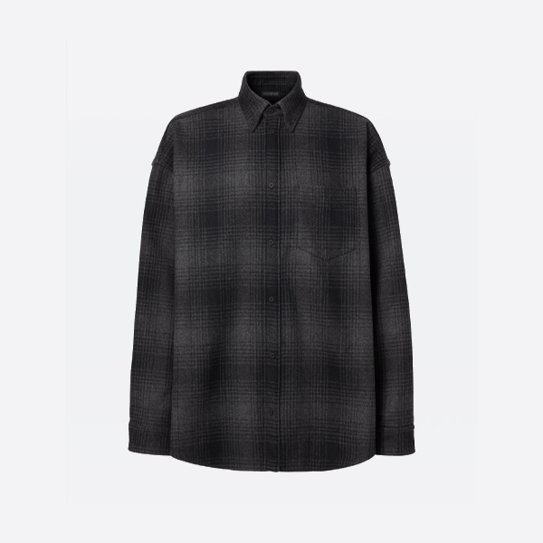 발렌시아가 플레드 울 셔츠 재킷