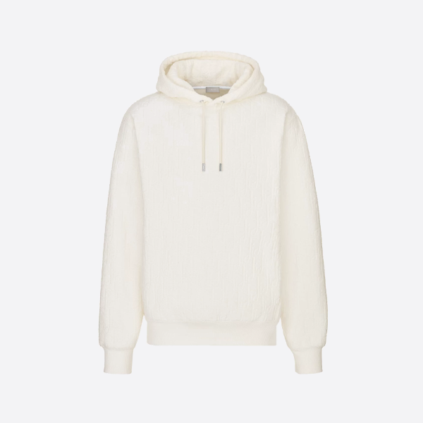 디올 오블리크 프린트 후드 스웨트셔츠 화이트