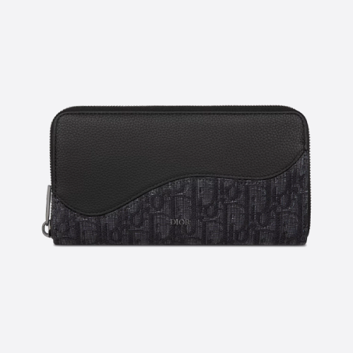 디올 롱 캔버스 & 레더 지퍼 백 2ADBC315YKS_H03E