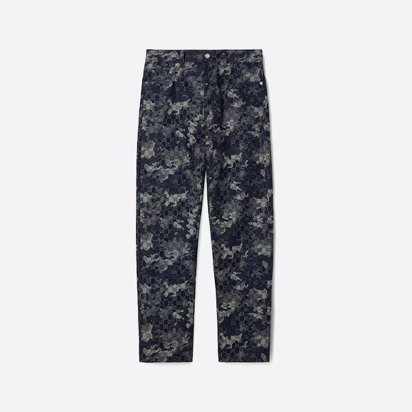 구찌 카무플라주 올오버 자카드 수트 데님 팬츠