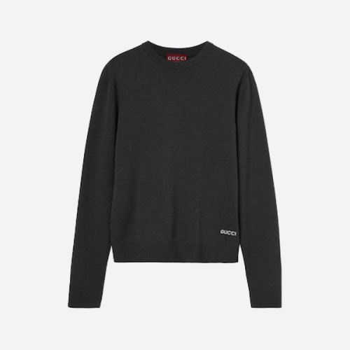 구찌 밑단 인타르시아 니트 크루넥 스웨터