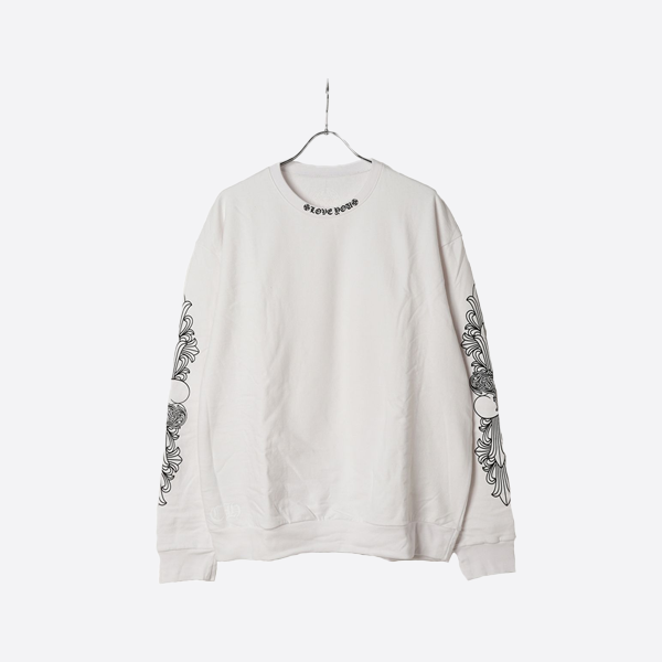 크롬하츠 520 공식 웹사이트 한정판 화이트 스웨트셔츠