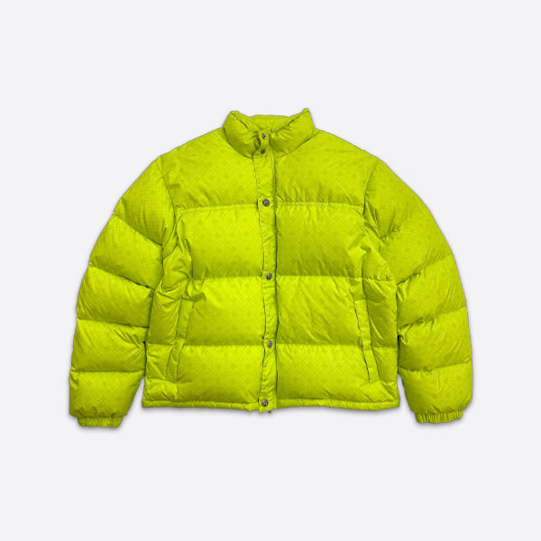 크롬하츠 다크 패턴 시리즈 형광 그린 다운 재킷