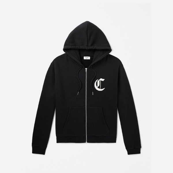 셀린느 고딕 레터 자수 지퍼 후드 재킷
