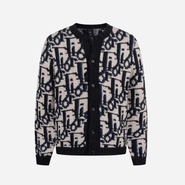 디올 올오버 프린트 모헤어 가디건