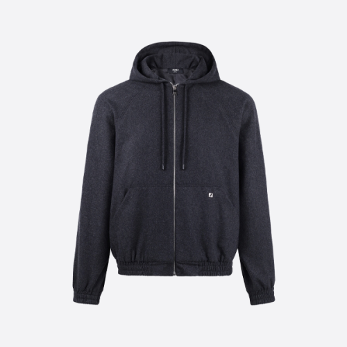 펜디 캐시미어 지퍼 후드 재킷