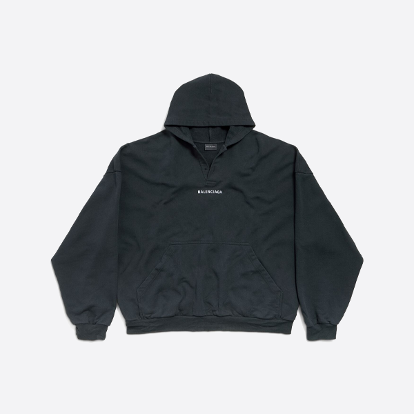 발렌시아가 폴로 칼라 후드 스웨트셔츠