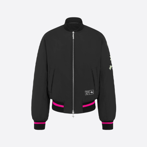 디올 넘버 47 네온 자수 베이스볼 재킷