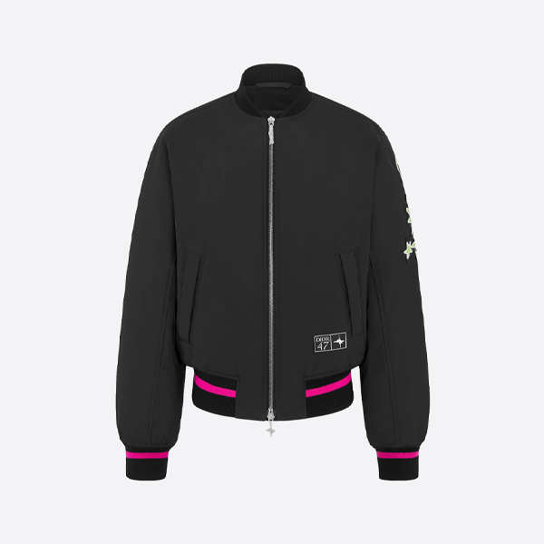 디올 넘버 47 네온 자수 베이스볼 재킷
