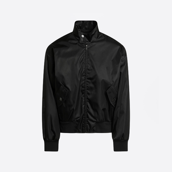 프라다 나일론 스탠드 칼라 코튼 재킷