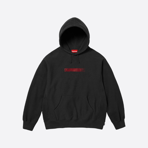 슈프림 스와로브스키 콜라보레이션 라인스톤 팬텀 후드 스웨트셔츠, 블랙