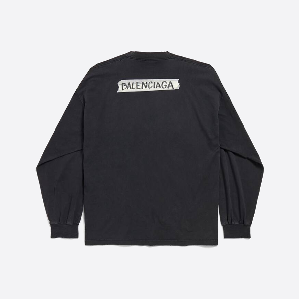 발렌시아가 종이 질감 와시 테이프 긴팔