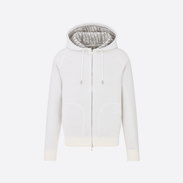 디올 자카드 니트 지퍼업 재킷