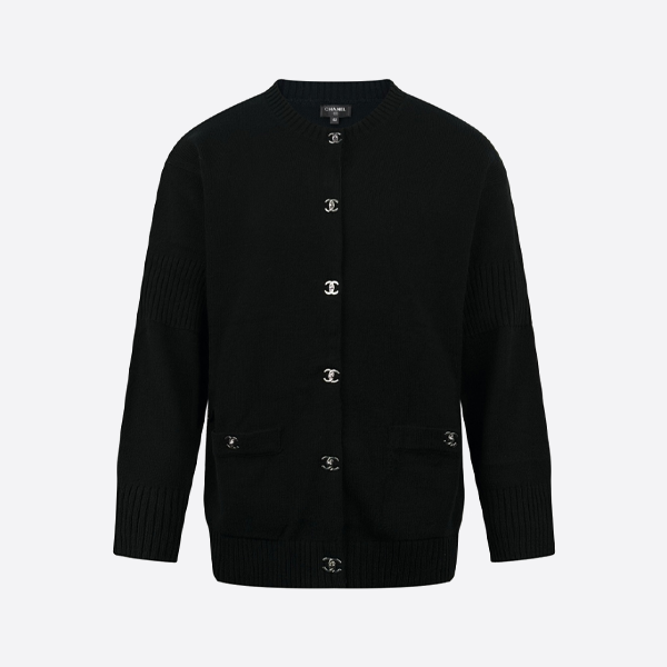 샤넬 더블 C 버튼 니트 가디건