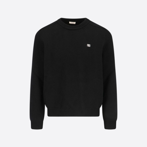 셀린느 개선문 및 뒷면 레터링 테리 소재 자수 크루넥 스웨터