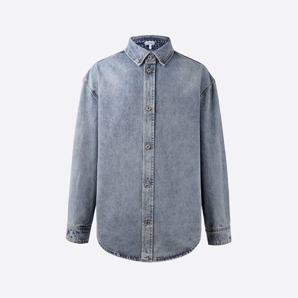 로에베 더블 슬리브 로고 데님 셔츠 재킷
