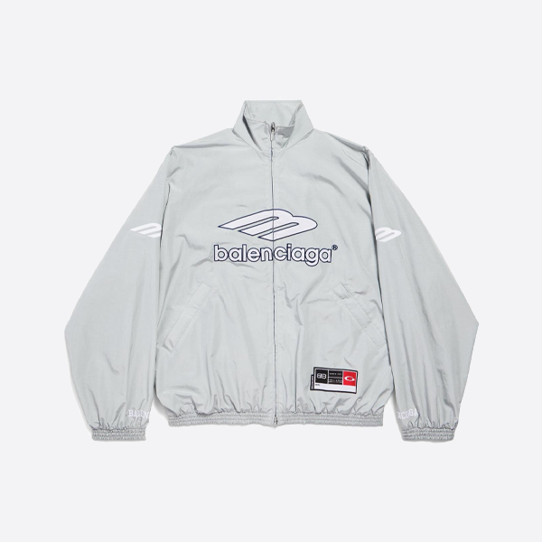 발렌시아가의 새로운 캐주얼 트렌치 코트 재킷, 회색