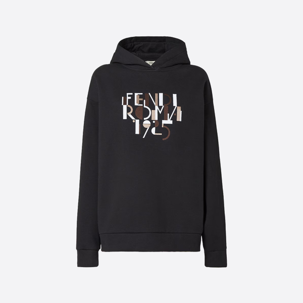 펜디 기하학 프린트 후드티